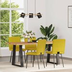 vidaXL Chaises à manger lot de 4 jaune velours