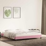 vidaXL Cadre de lit sans matelas rose 180x210 cm velours