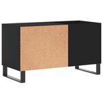 vidaXL Armoire à disques noir 85x38x48 cm bois d'ingénierie