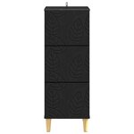 vidaXL Armoire à tiroirs Noir 33 x 34 5 x 90 cm Bois d'ingénierie