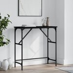 vidaXL Table console noir 75x32x75 cm bois d'ingénierie