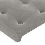vidaXL Tête de lit avec oreilles Gris clair 203x23x118/128 cm Velours