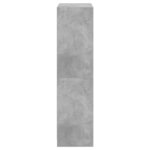 vidaXL Buffet haut avec portes gris béton 68x37x142 cm bois ingénierie