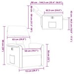 vidaXL Fauteuil inclinable électrique gris foncé tissu microfibre