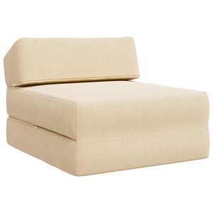 vidaXL Canapé-lit pliable Crème 60 x 70 x 41 cm Tissu