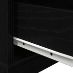 vidaXL Table de chevet avec lumières LED Chêne noir 70x36x40 5 cm