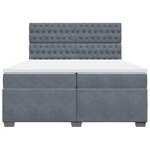 vidaXL Sommier à lattes de lit et matelas Gris foncé 200x200cm Velours