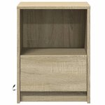 vidaXL Armoire de chevet avec lumières LED chêne sonoma