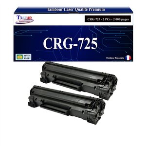 T3AZUR - 2x Toners compatibles avec Canon 728/ 725/ 726 pour Canon LBP-6020  LBP-6020B  LBP-6030  LBP-6030B Noir - 2 000p