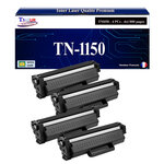 T3AZUR - Lot de 4 Toners compatibles avec  Brother HL-L1240W  HL-L1242W  HL-L1242WXL remplace Brother TN1150 Noir - 1 000 pages