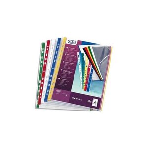 Sachet de 10 pochettes avec deux bords couleur Blanc ELBA