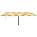vidaXL Auvent automatique sur pied 500x300 cm Jaune/Blanc