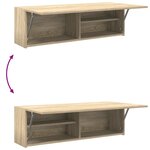 vidaXL Armoire murale de bain chêne sonoma 100x25x30cm bois ingénierie