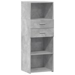 vidaXL Buffet haut gris béton 45x42 5x124 cm bois d'ingénierie