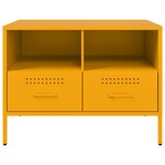 vidaXL Meubles TV 2 Pièces jaune moutarde 68x39x50 5 cm acier