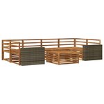 vidaXL Ensemble de canapés d'extérieur 7 pc Naturel