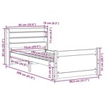 vidaXL Cadre de lit avec tête de lit sans matelas 75x190 cm