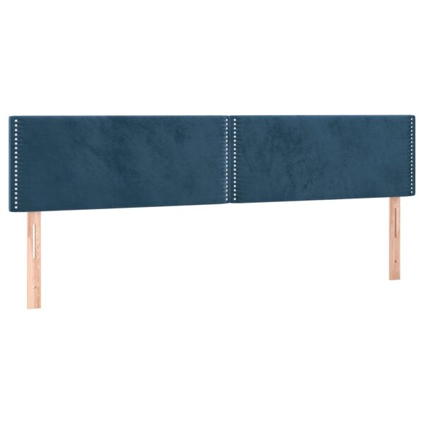 vidaXL Têtes de lit 2 Pièces Bleu foncé 90x5x78/88 cm Velours