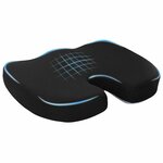 vidaXL Coussin d’assise avec oreiller Noir 47 x 36 5 x 8 cm Avec filet