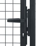 vidaXL Portail en maille de jardin Acier galvanisé 100 x 125 cm Gris