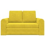 vidaXL Canapé-Lit 60cm Jaune Velours
