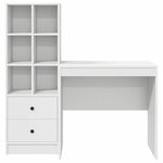 vidaXL Bureau avec rangement avec tiroir 2 Pièces Blanc 80 x 50 x 76 cm