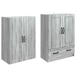 vidaXL Ensemble de Meubles 2 Pièces Sonoma gris Bois d'ingénierie