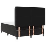 VidaXL Lit Box Spring avec Matelas et LED Noir 140x190 cm Velours