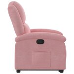 vidaXL Fauteuil inclinable Rose Velours