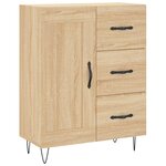 vidaXL Buffet haut Chêne sonoma 69 5x34x180 cm Bois d'ingénierie