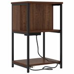 vidaXL Cabinet de chevet 2 Pièces Chêne brun 38 x 31 x 61 cm