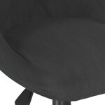 vidaXL Chaise pivotante de bureau Noir Velours