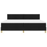 vidaXL Lit à ressorts avec coussin Noir 200 x 200 cm tissu