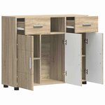 vidaXL Buffet Chêne sonoma 88 5 x 30 5 x 73 cm Bois d'ingénierie