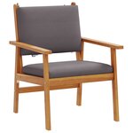Ensemble de canapé de jardin 4 pièces avec coussins en bois d'acacia