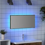 vidaXL Miroir de salle de bain Montage mural Marron 80 x 8 5 x 37 cm