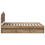 vidaXL Cadre de lit Chêne artisan 160 x 200 cm Pin massif