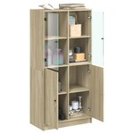 vidaXL Buffet haut avec portes chêne sonoma bois d'ingénierie