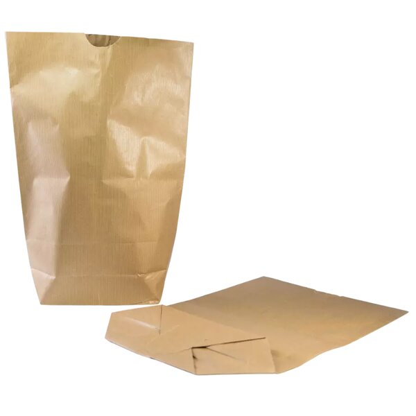Sac en papier kraft brun à encoche – vendu par 250 unités - 32 5 x 21 cm  deux feuilles écornées - Bulteau Systems