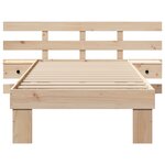 vidaXL Cadre de lit avec tiroir Marron 80 x 200 cm Bois massif en pin