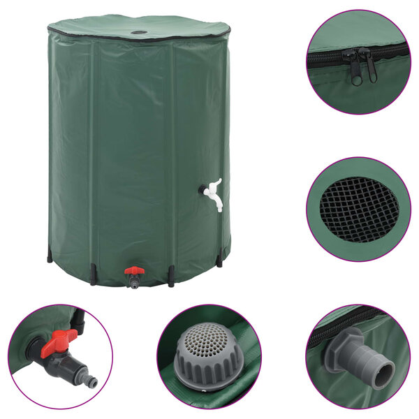 vidaXL Réservoir d'eau de pluie pliable 500 L