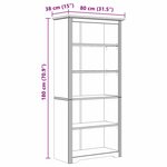 vidaXL Bibliothèque BODO Marron miel 82 x 40 x 173 cm