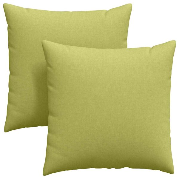vidaXL Coussins de canapé 2 pc tissu Vert clair 60 x 60 cm