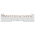 vidaXL Cadre de lit avec tiroirs blanc 100x200 cm bois d'ingénierie