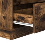 vidaXL Table de nuit avec LED Chêne fumé 71x34 5x75 cm en Bois d'ingénierie