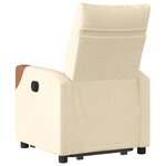 vidaXL Fauteuil inclinable Crème Tissu
