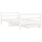 vidaXL Cadre de lit pour enfant tiroirs blanc 80x160cm bois pin massif