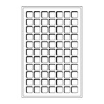 Plateaux numismatiques Leuchtturm format L à 77 cases carrées.