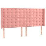 vidaXL Sommier à lattes de lit matelas et LED Rose 200x200 cm Velours