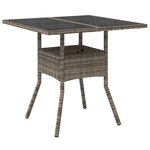 vidaXL Ensemble de Salle à Manger de Jardin 5 Pièces Gris Poly Rattan